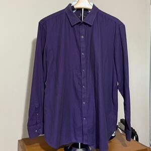 Rock & Republic slim fit men’s long sleeve shirt size 18 34/35
Purple, button up